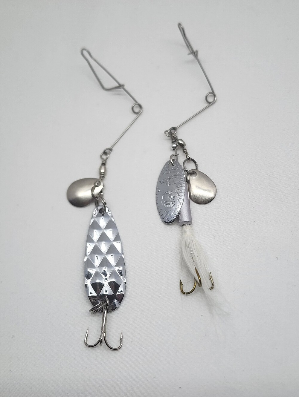 2pc Worden's Original Rooster Tail &  silver inline spinner fishing lure Set